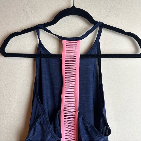 Athleta Kettlebella Tank Top Navy Blue and Coral Women’s Size Small - Picture 9 of 16